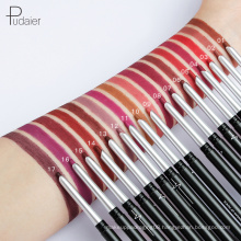 Pudaier Free Sample Professional Lip Liner 17 Color Very Smooth Texture Matte Lip Liner Private Label  Lip Liner Pencil